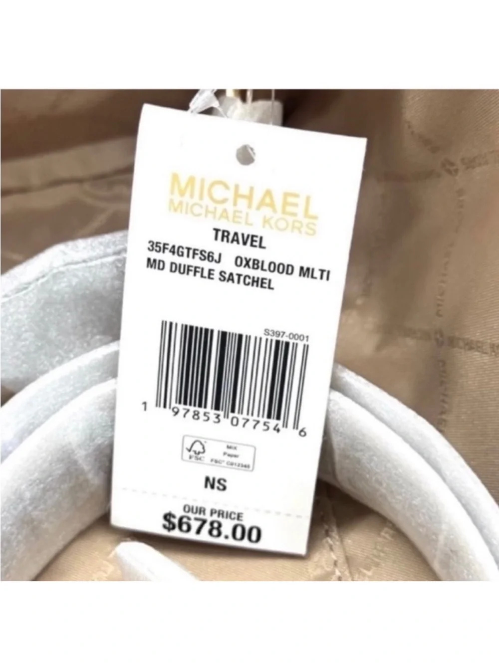 MICHAEL KORS MEDIUM DUffFLE SATCHEL CROSSBODY BAG